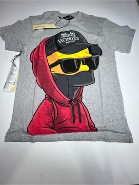 Reason Gray Graphic Hoodie Tee - Red Accent